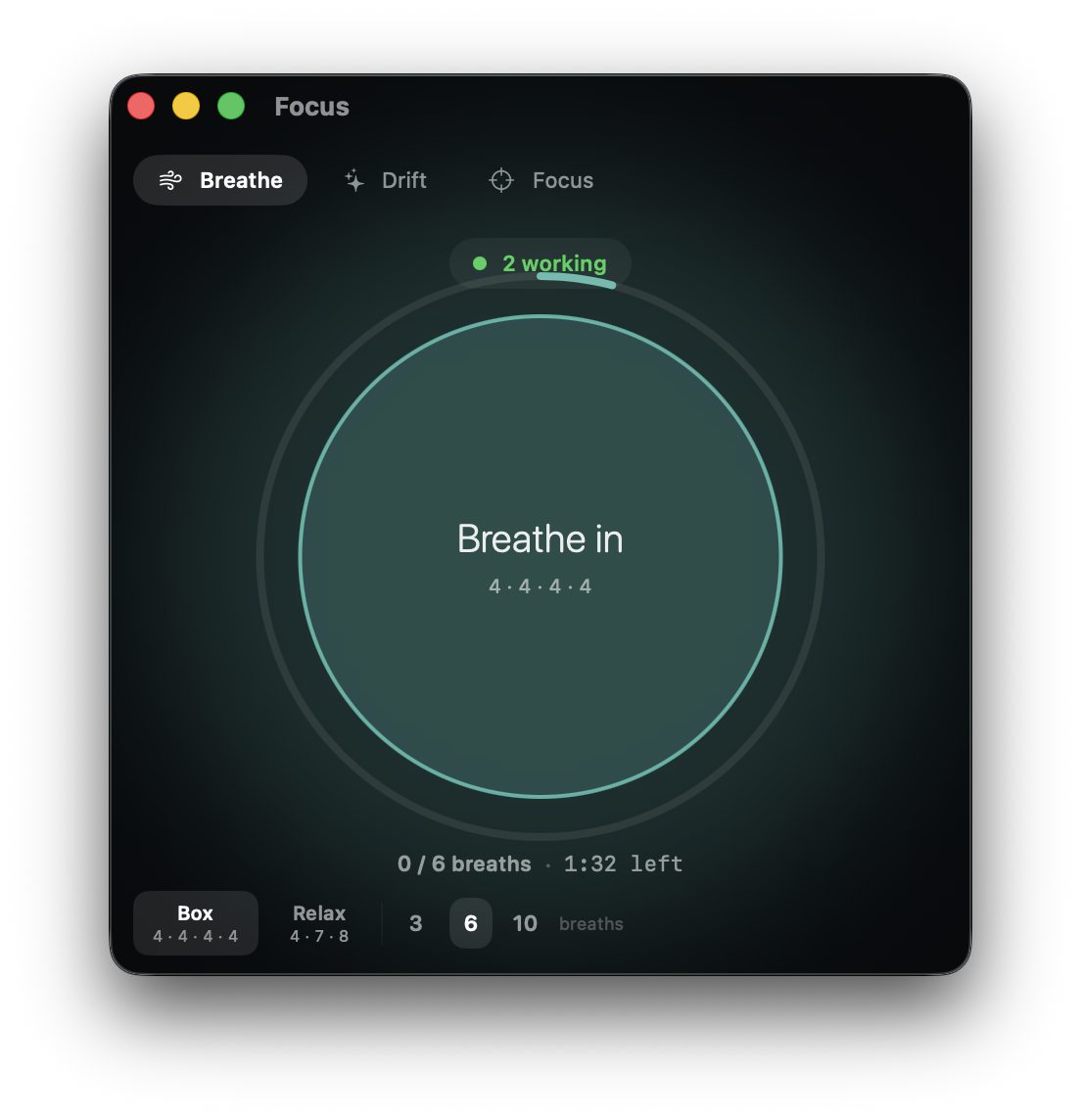 AgentNotch breathing pacer with live agent status